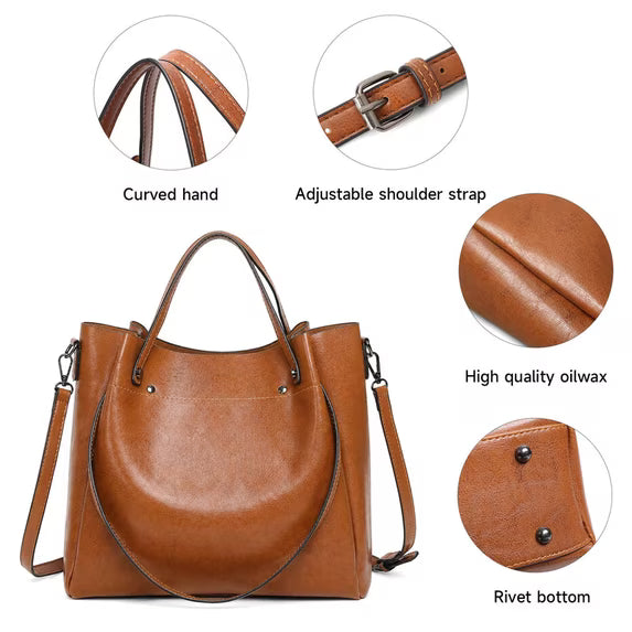 GAEKEAO Women’s Hobo Bag Vegan Leather Tote with Top Handle and Adjustable Crossbody Strap