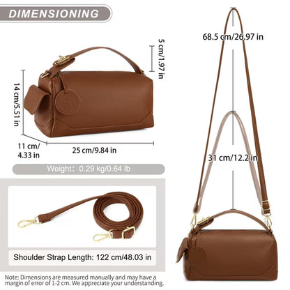 GAEKEAO Women’s Small Shoulder Bag Vegan Leather Crossbody Handbag with Adjustable Removable Strap