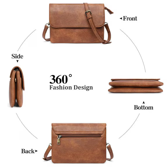 GAEKEAO Crossbody Bags for Women Genuine Leather Shoulder Handbags Small Cell Phone Purse with Credit Card Slots