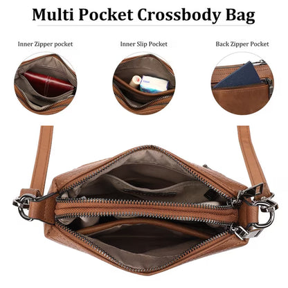 GAEKEAO Women’s Small Crossbody Bag Vegan Leather Shoulder Purse Adjustable Strap Compact Travel Handbag for Daily Use