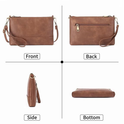 GAEKEAO Women's Crossbody Wristlet Wallet Vegan Leather Cell Phone Purse with Adjustable Strap and 6 Credit Card Slots